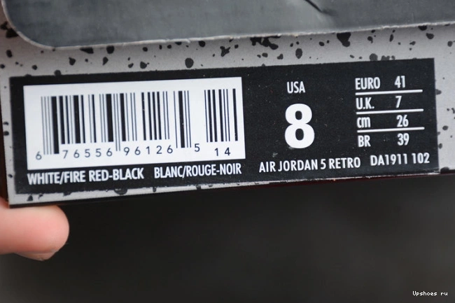 Red (2020) Tongue DA1911-102 Retro Fire Silver Air  5 Jordan 1113